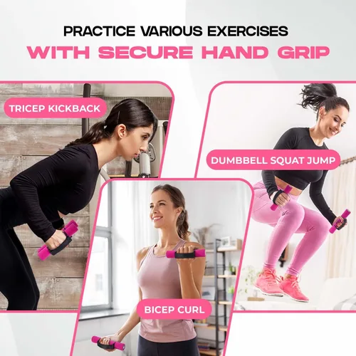Miniatura 6 de Yes4All - Juego de pesas ajustables de mano para mancuernas de 2 piezas, perfectas para caminar o ejercicio de viaje para mujeres con correas