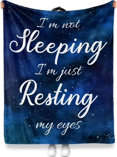 Miniatura 2 de Jekeno Manta de galaxia para mujeres, niñas, mamá, hermana, cumpleaños, Navidad, espacio exterior, nebulosa, divertida frase inspiradora, decoración