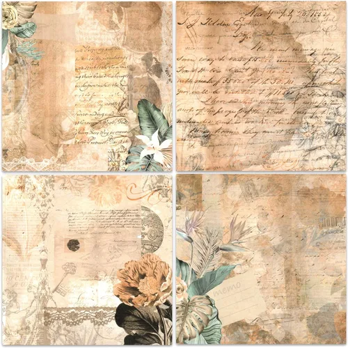 Miniatura 2 de BLEDS Papel para álbum de recortes, 24 hojas de papel para hacer tarjetas artesanales, bloc de 6x6 pulgadas, impresión de un solo lado, suministros