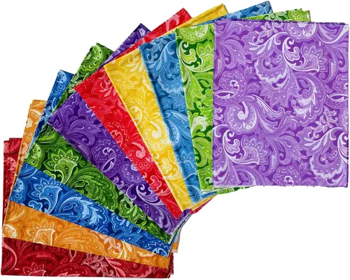 Miniatura 8 de 18" x 22" Fat Quarters Quilting Cotton Fabric Bundles for Sewing, 10 PCS Black&White Floral