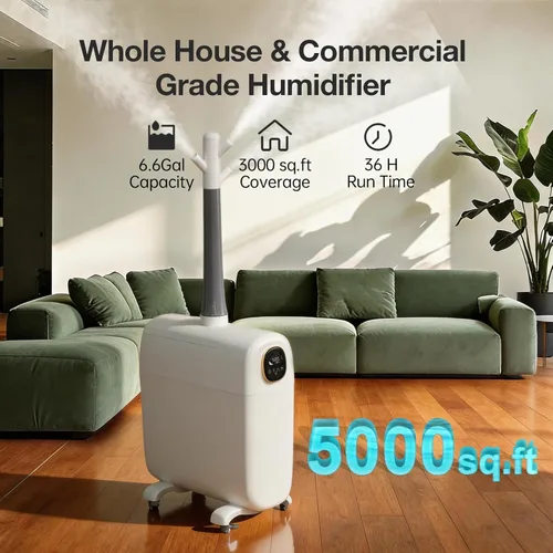 Miniatura 2 de Lacidoll Humidificador de habitación grande, 6.6 galones/25L Humidificadores para toda la casa para dormitorio y hogar, 3000 pies cuadrados