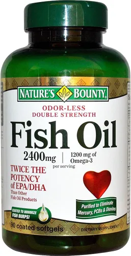 Aceite de pescado Nb 2400 mg Oderle tamaño 90ct Nb aceite de pescado 2400 mg de doble fuerza sin olor cápsulas blandas 90ct