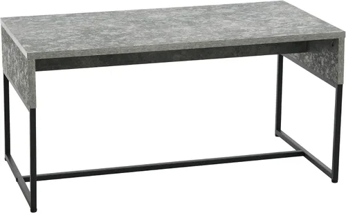 Miniatura 15 de Household Essentials Mesa de centro de grano Ashwood con base de hierro negro