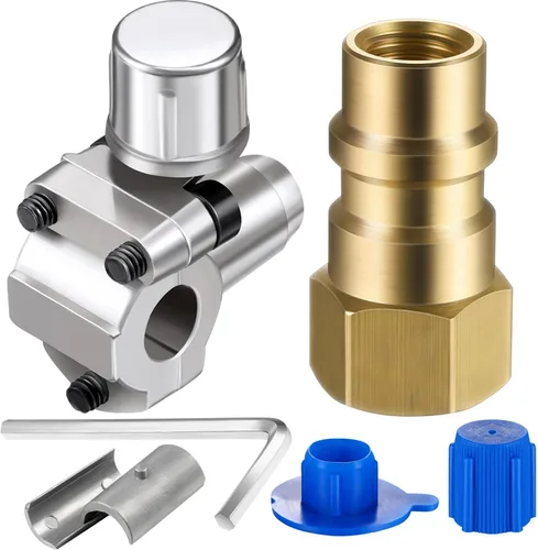 Kits de válvulas de perforación de bala con tapa antipolvo que convierte R12 a R134a Fit 7/16 pulgadas de puerto lateral bajo BPV-31 válvula de