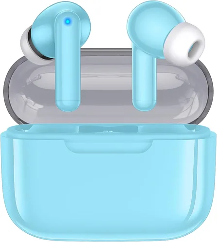 Miniatura 11 de kurdene Auriculares inalámbricos, Bluetooth 5.3 en auriculares intrauditivos ligeros con sonido de graves profundos, 48 horas de tiempo de Blanco