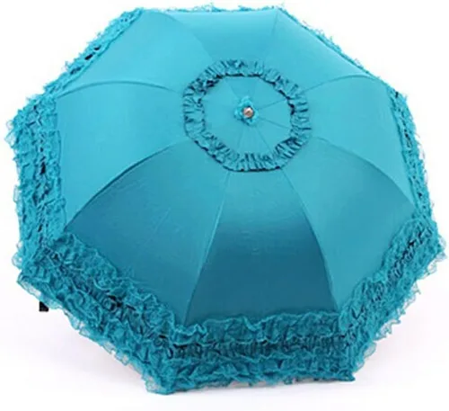 Miniatura 40 de Honeystore Paraguas plegable a prueba de rayos ultravioleta Princess Lace Parasol con cúpula anti-UV