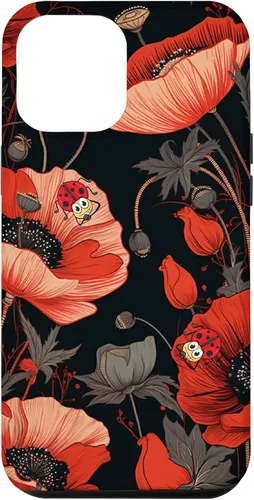 Miniatura 25 de Funda para iPhone 11 Poppy Flower Ladybug Red & Black