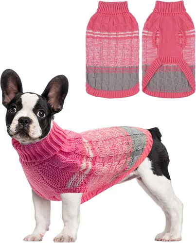 Miniatura 65 de Mihachi Suéteres para Perros Pequeños y Medianos Niña o Niño, Camisa Cálida y Suave para Perros, Abrigo para Perros para Clima Frío con Cuello