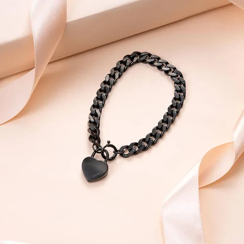 Miniatura 3 de MVMT Pulsera de cadena de corazón grueso para mujer