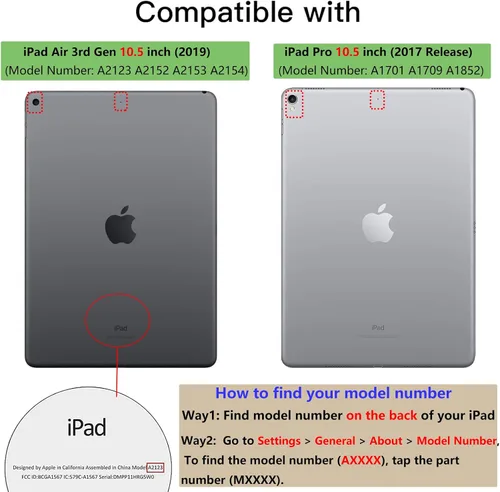 Miniatura 3 de Clear Stand Case for iPad Air 3 (Air 3rd Generation) 10.5 inch 2019 & iPad Pro 10.5 inch 2017 with Pencil Holder/Kickstand Soft TPU Back Silicone