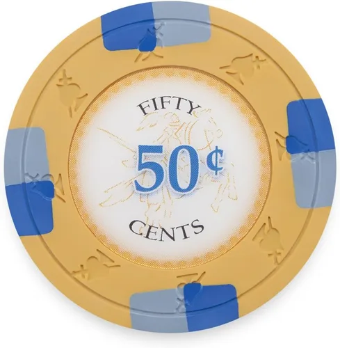 Miniatura 8 de Claysmith Gaming Paquete de 50 fichas de póquer Poker Knights, compuesto de arcilla pesada de 0.48 oz