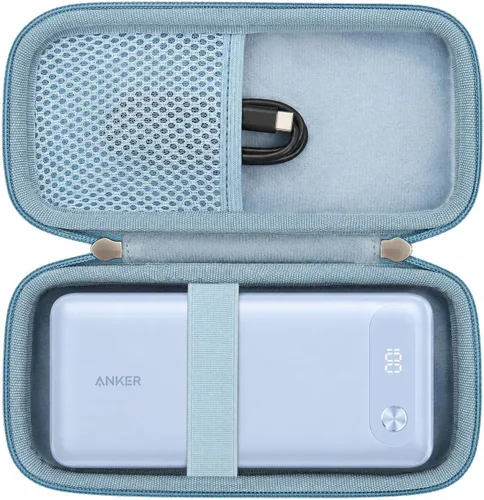 Miniatura 11 de khanka Funda para banco de energía Anker, 20,000 mAh 87 W, bolsa de viaje dura para cargador de batería Anker 20K 87W (A1383), solo funda