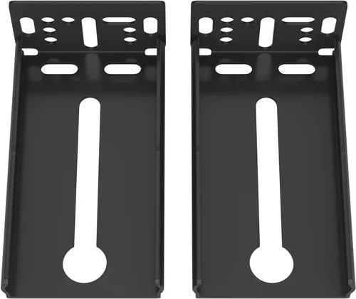 Miniatura 6 de LONTAN 6 pares de soportes de montaje trasero para deslizadores de cajón, soportes de metal negro para guías de gabinete, pista de cajón de cocina