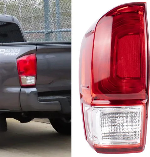Boine Luz trasera compatible con Toyota Tacoma Pickup 2016 2017 2018 2019 2020 lado izquierdo del conductor, luces traseras de freno rojas, carcasa