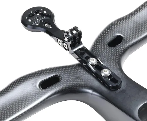 Miniatura 4 de Cestbon Soporte delantero ajustable para bicicleta Garmin Edge Wahoo Elemnt Bryton Rider Stages Dash compatible con manillar integrado Aero, montaje