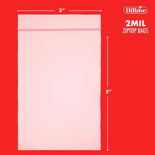 Miniatura 2 de DiRose - Bolsas de plástico transparente con cierre resellables con cremallera, resistentes, gruesas, resistentes, para organizar, viajar, enviar