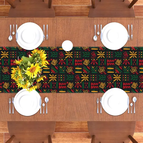 Miniatura 6 de Camino de mesa y mantel del mes de la historia negra, decoraciones y suministros para la mesa de la cocina del hogar, 13 x 72 pulgadas