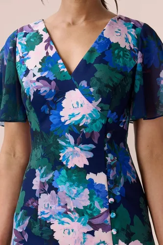Miniatura 4 de Adrianna Papell Vestido con botones y estampado floral para mujer