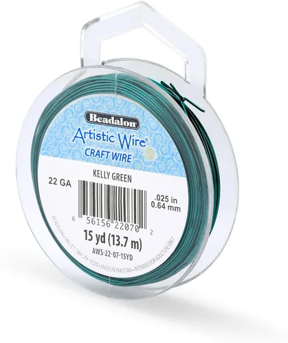Miniatura 113 de Artistic Wire, alambre para manualidades de calibre 22 bañado en plata, resistente a las manchas, color cobre, blanco, 9,1 m