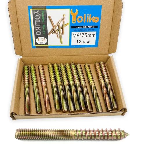Miniatura 16 de Paquete de 30 pernos de percha M4 x 25 de 25mm (0.98") con cabeza doble de 4mm (0.16") para muebles