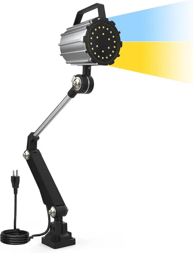 Miniatura 8 de Luz de trabajo de máquina LED de 18 W, luz de máquina de cuello de cisne flexible de 1800 lúmenes para prensa de taladro de máquina de torno