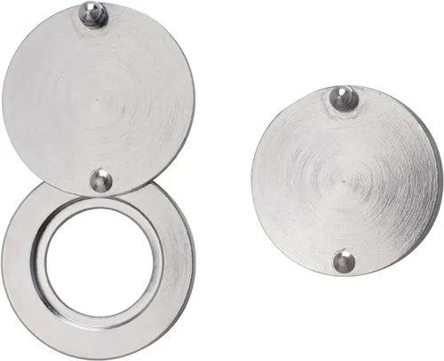Miniatura 6 de Cubierta para el visor de puerta, 2 piezas de latón de níquel cepillado para puerta de seguridad, cubiertas giratorias de privacidad, protectores