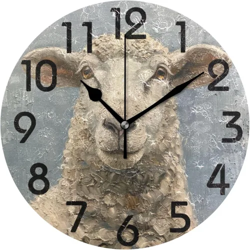Miniatura 36 de Spring Hummingbird - Reloj de pared redondo con estampado de flores, 9.5 pulgadas, funciona con pilas, reloj de escritorio analógico silencioso