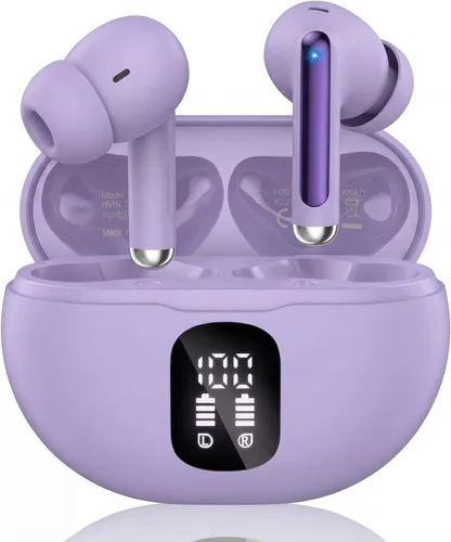 Miniatura 8 de Auriculares inalámbricos, auriculares Bluetooth 5.4 con 50 horas de reproducción, auriculares estéreo de graves profundos, llamadas claras