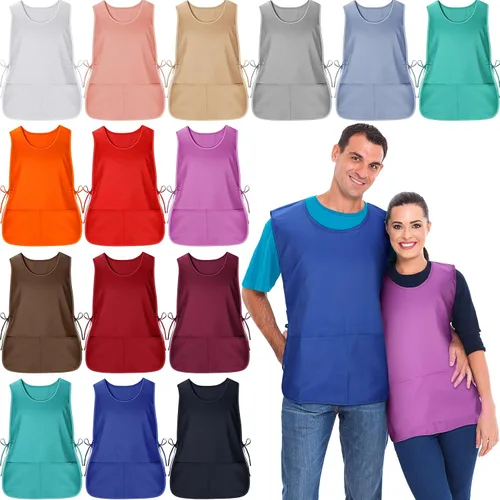 Suhine Delantal Cobbler con 2 bolsillos profundos y lazos laterales, delantal unisex para el trabajo y la cocina