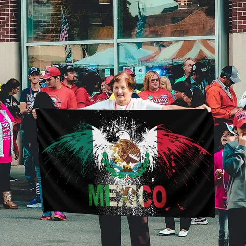 Miniatura 7 de NASIAN Bandera de México, banderas mexicano-americanas para exteriores, 3 x 5, doble cara, México, Estados Unidos, bandera de la amistad, bandera