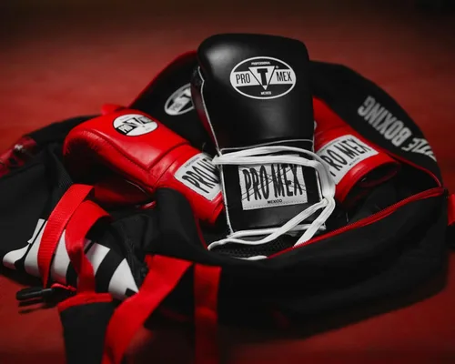 Miniatura 6 de Guantes de boxeo Title Boxing Pro Mex Professional Edge con cordones para entrenamiento/sparring
