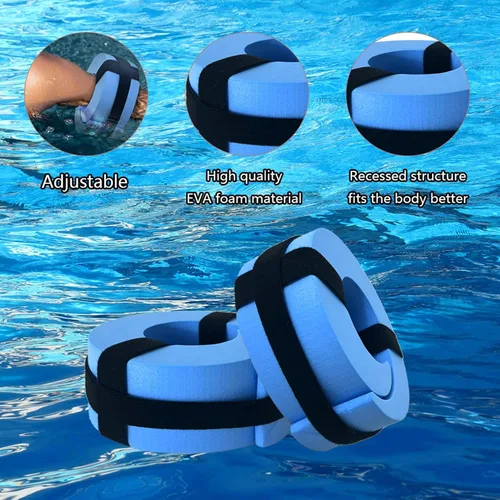 Miniatura 3 de Pesas de agua deportivas para ejercicio de piscina, equipo de aeróbicos acuáticos, juego combinado de mancuernas de ejercicio acuático de alta Azul