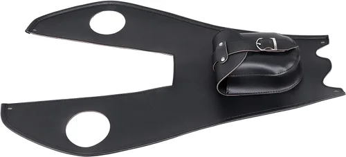 Miniatura 4 de Cubierta de cuero negro para tanque de combustible con bolsa de cartera para Harley Softail Fatboy Heritage Springer FLSTS FLST FLSTN