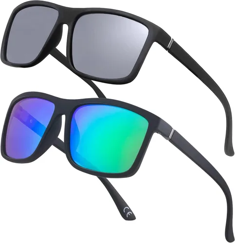 Miniatura 11 de Gafas de sol polarizadas deportivas para hombre, gafas de marco cuadrado NP1007