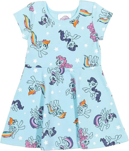 Miniatura 3 de My Little Pony Vestido de manga corta de rizo francés para niñas