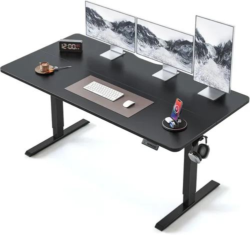 Miniatura 14 de BANTI Escritorio de pie de 48 × 24 pulgadas, ergonómico, altura eléctrica ajustable, para sentarse y ponerse de pie, escritorio de oficina para Arce