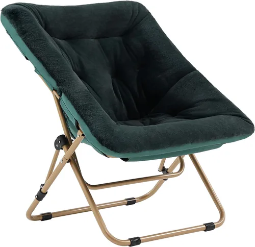 Miniatura 16 de Tiita Silla Cómoda Plegable, Silla de Acento Plegable de Gran Tamaño de Piel Sintética Suave, Silla de Descanso Perezosa para Niños, Adolescentes