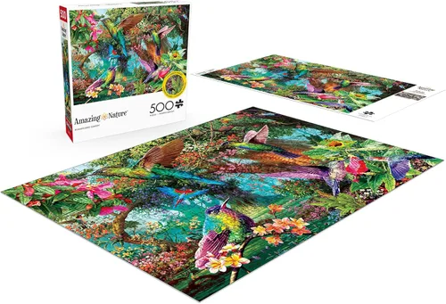 Miniatura 2 de Buffalo Games - Hummingbird Garden - Steve Read - Rompecabezas de 500 piezas para adultos - Rompecabezas de naturaleza vibrante perfecto para noches