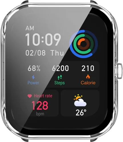Miniatura 5 de Lamshaw Funda compatible con Amazfit GTS 4 Mini, carcasa protectora de policarbonato duro con protector de pantalla de vidrio templado compatible