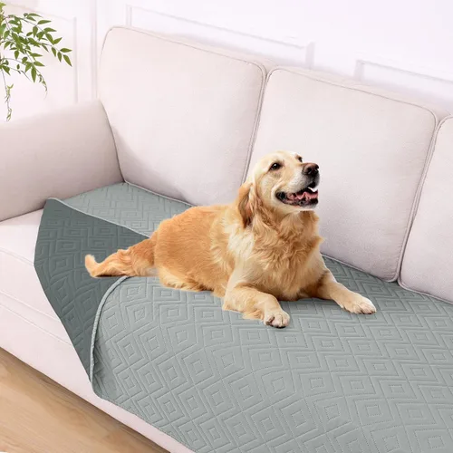Miniatura 69 de hyha Manta impermeable para perro, manta suave para cama de perro, manta para mascotas, funda de sofá impermeable lavable para perros, fundas Gris