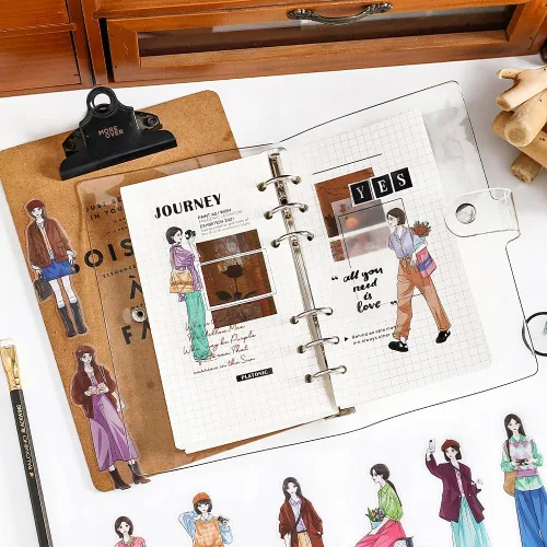 Miniatura 3 de Alideco 120 calcomanías para álbumes de recortes, manual de personajes, álbumes de recortes, diario de basura, manualidades, decoración de adornos