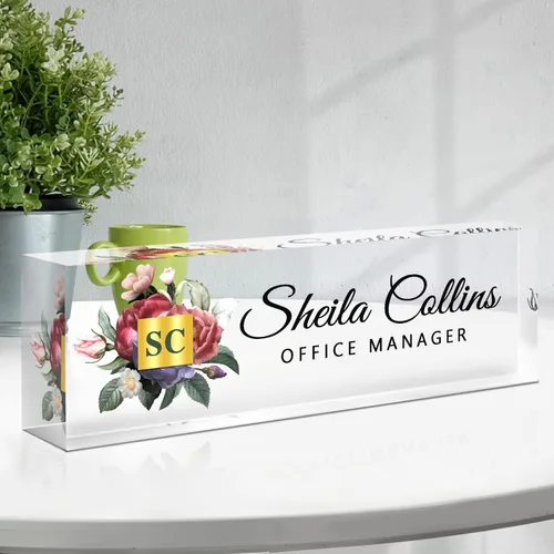 Miniatura 12 de Placa de nombre personalizada para escritorio, regalos de agradecimiento para empleados, placa de nombre de escritorio acrílica personalizada