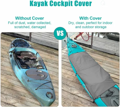 Miniatura 5 de Explore Land Cortina universal para kayak para cabina de hidromasaje, impermeable, para interiores y exteriores, paquete de 2 unidades, tamaño Gris