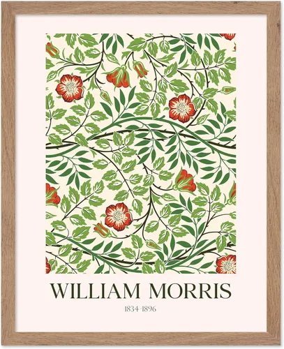 Miniatura 43 de Poster Master Póster vintage de William Morris, estampado de patrón retro de Santiago, arte de flores, arte de patrón textil, regalo para hombres