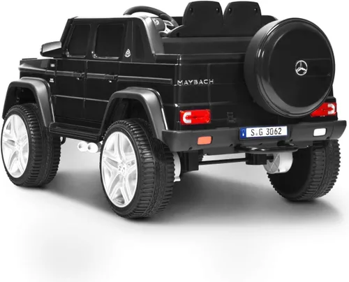 Miniatura 9 de HONEY JOY Camión para Paseo con Licencia Mercedes-Benz Maybach G650, Juguetes Eléctricos con Control Remoto, Luces LED, Música, Arranque Lento, Negro