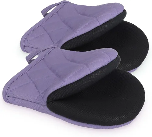 Miniatura 9 de 1 par de manoplas cortas para horno, guantes de silicona resistentes al calor para cocina, mini guantes de horno para 500 grados, superficies