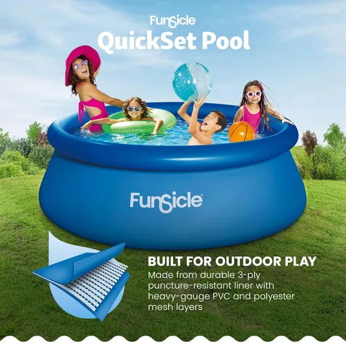Miniatura 4 de Funsicle Quickset - Piscina redonda sobre el suelo de 8 x 30 pulgadas, con bomba de filtro FiltraBoost de 400 GPH, cartucho de filtro tipo I