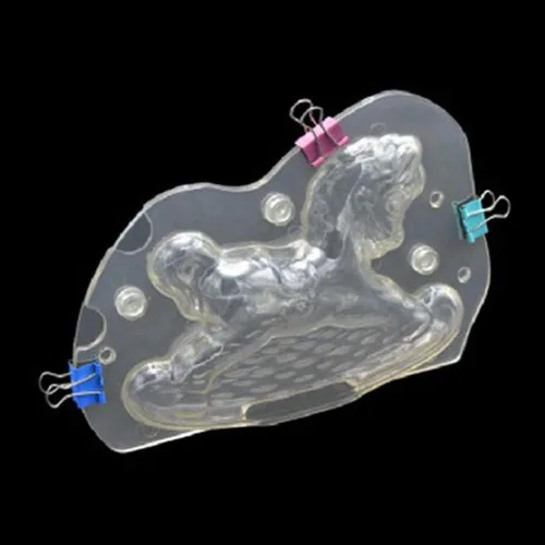 Miniatura 2 de Molde de plástico 3D para chocolate con clips, carrusel de caballo, molde de jalea de cristal, decoración de pasteles de caramelo, postres