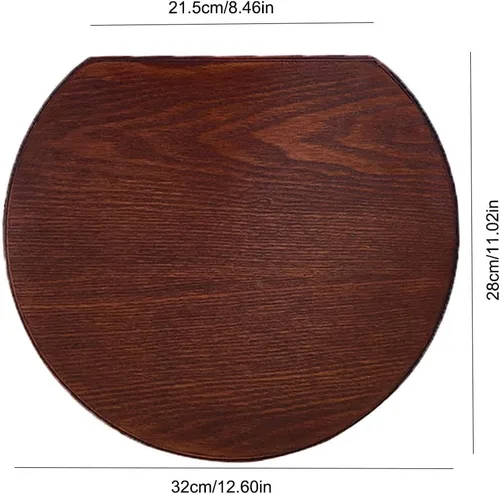 Miniatura 2 de Bandeja de madera con forma de media luna, bandeja decorativa para servir café, té, queso, postre, frutas y verduras (mediana)