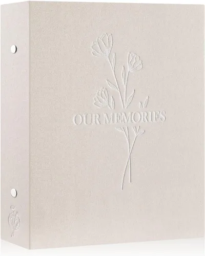 Miniatura 13 de Lanpn Álbumes de fotos pequeños de 4 x 6 pulgadas, 50 imágenes, paquete de 2 unidades, mini capacidad de lino Our Memories, juego de bolsillos